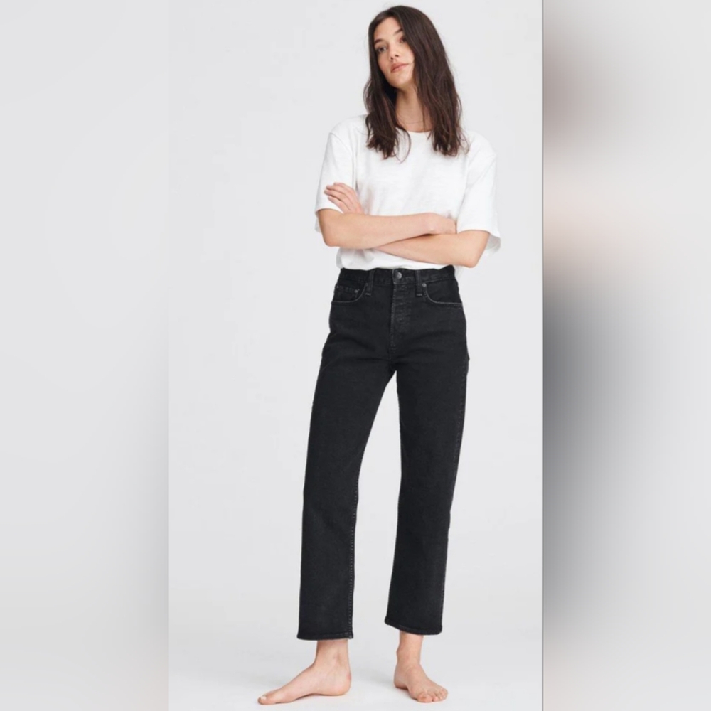 rag & bone Black Ankle & Cropped Jeans
